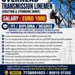 ⚡FREE Recruitment – Transmission Linemen for Germany 🇩🇪