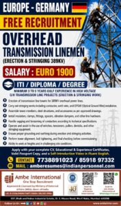 ⚡FREE Recruitment – Transmission Linemen for Germany 🇩🇪