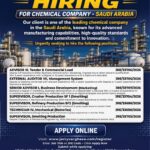 🧪Specialized Roles for Leading Chemical Co. – Saudi Arabia 🇸🇦