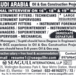 🇸🇦Urgent Requirements for Saudi Arabia – Oil & Gas Construction Project