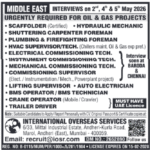 🚨 Urgent Hiring for Middle East Oil & Gas Projects!
