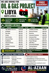 🇱🇾 Blog Post 4: FREE Recruitment Drive for Oil & Gas Project in Libya 🇳🇦