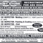 🇦🇪 Abu Dhabi QA/QC Inspector Jobs 2026 – Walk-In Interviews in Kochi & Mumbai