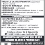 🇶🇦 Qatar Oil & Gas Jobs 2026 – Crane, QA/QC & Instrumentation Vacancies