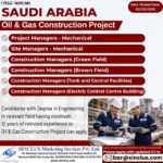 🛢️ Saudi Arabia Oil & Gas Jobs 2026 – Construction & Project Managers Required