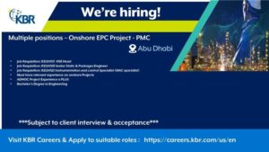 🇦🇪 KBR Abu Dhabi Hiring – Multiple Onshore EPC Project Positions
