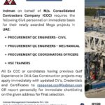 🇦🇪 Consolidated Contractors Company (CCC) UAE Hiring