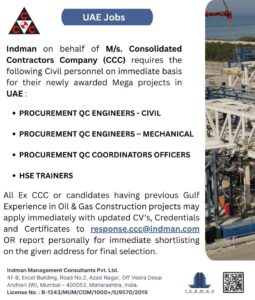 🇦🇪 Consolidated Contractors Company (CCC) UAE Hiring