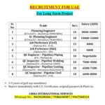 🇦🇪 Recruitment for UAE Long-Term Projects – Planning Engineers & QC Inspectors