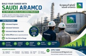 🇸🇦 Saudi Aramco Jobs in Saudi Arabia – Instrument Engineers, Technicians & Safety Professionals | Online Interview