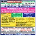 🇸🇦 Saudi Arabia Aramco Project Jobs | Free Recruitment | Face-to-Face Interview