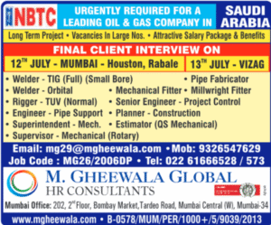 🇸🇦 Saudi Arabia NBTC Oil & Gas Jobs 2026 – Long-Term Project Recruitment