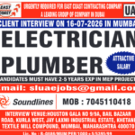 🇦🇪 UAE Building Construction Jobs 2026 | East Coast Contracting Company LLC Hiring Electricians & Plumbers