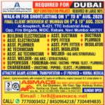 🇦🇪 Dubai MEP Construction Project Jobs 2026 | Immediate Hiring | Final Client Interview in Mumbai