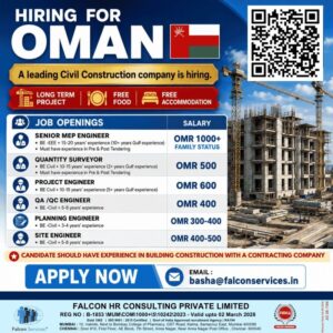 🇴🇲 Oman Construction Jobs 2026 – Engineering Vacancies