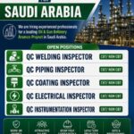 🇸🇦 Saudi Arabia Aramco Project – QC Inspector Jobs