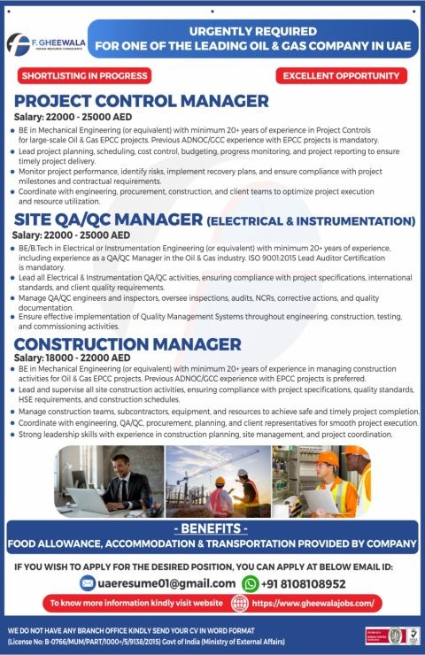uae-oil-gas-project-control-qaqc-construction-manager-jobs uae-oil-gas-project-control-qaqc-construction-manager-jobs