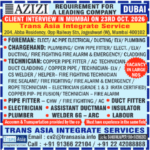 Dubai Jobs 2026: Urgent Recruitment for Foremen, Technicians, Electricians and Plumbers